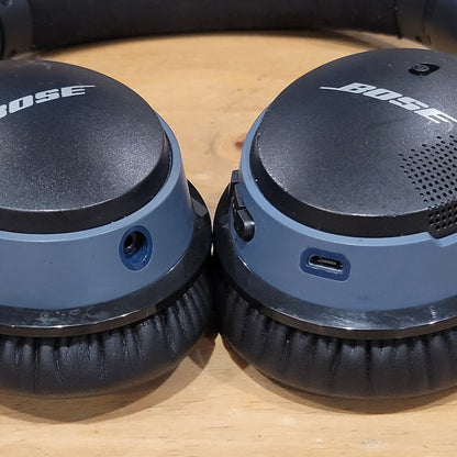Bose SoundLink Around Ear Wireless Headphones AE2 Black Blue Tested Working 1136