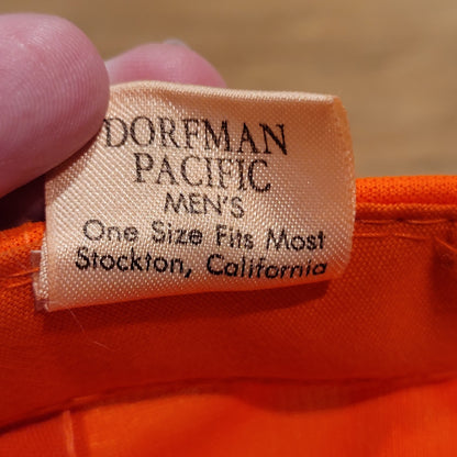 Vintage Ducks Unlimited Hat Strapback Blaze Orange  DU 90s Embroidered Duck