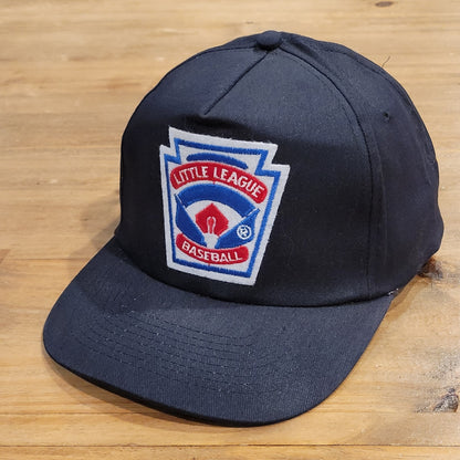 Vintage Little League Baseball Hat Cap Snapback Patch One Size 90s Black