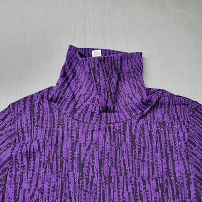 Athleta Flurry Elemental Turtleneck Top Base Layer Long Sleeve Purple Thumbholes