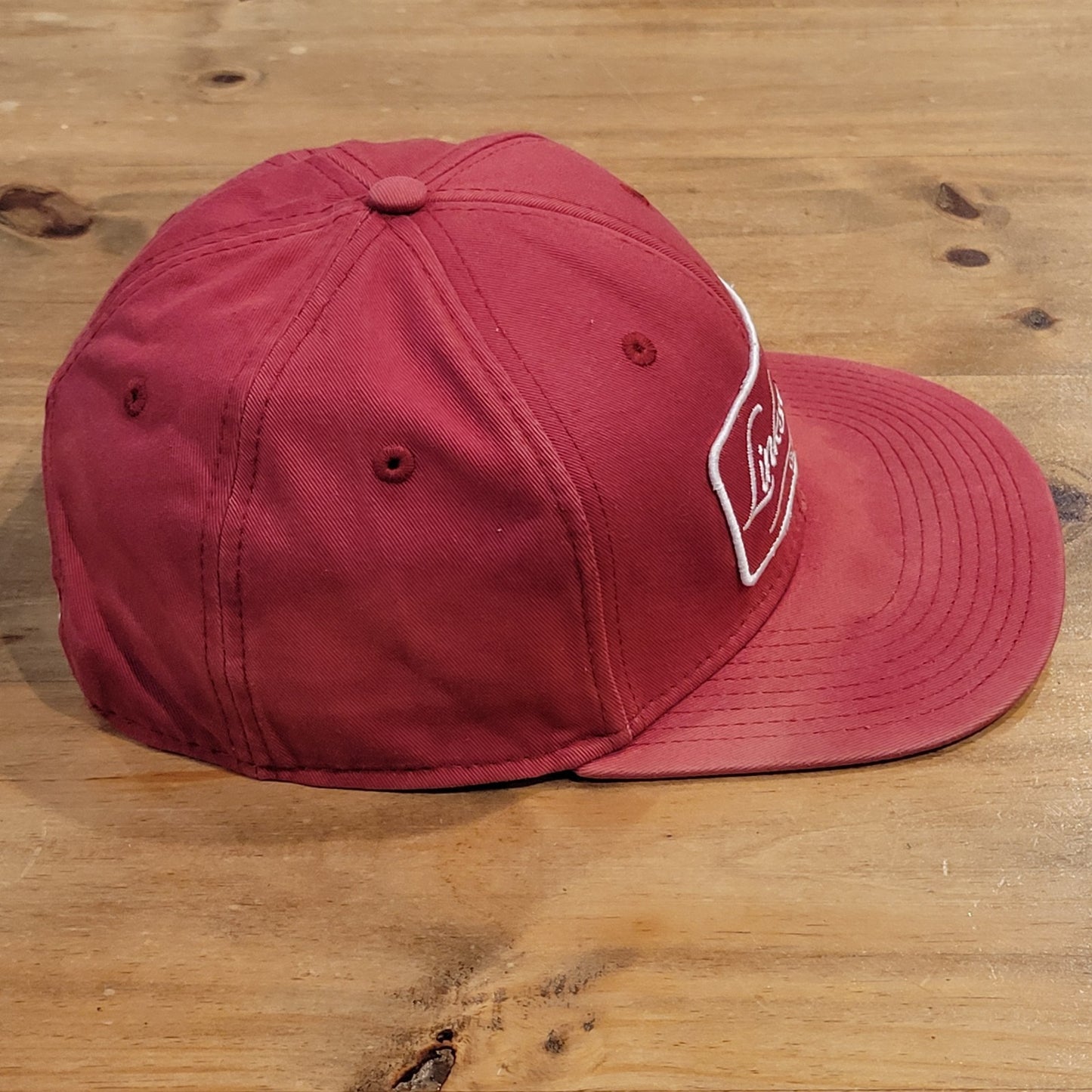 Links Style Golf Hat Snapback Red One Size Patch Golfer Adjustable