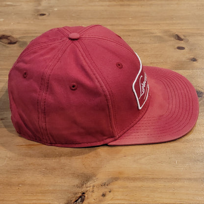 Links Style Golf Hat Snapback Red One Size Patch Golfer Adjustable