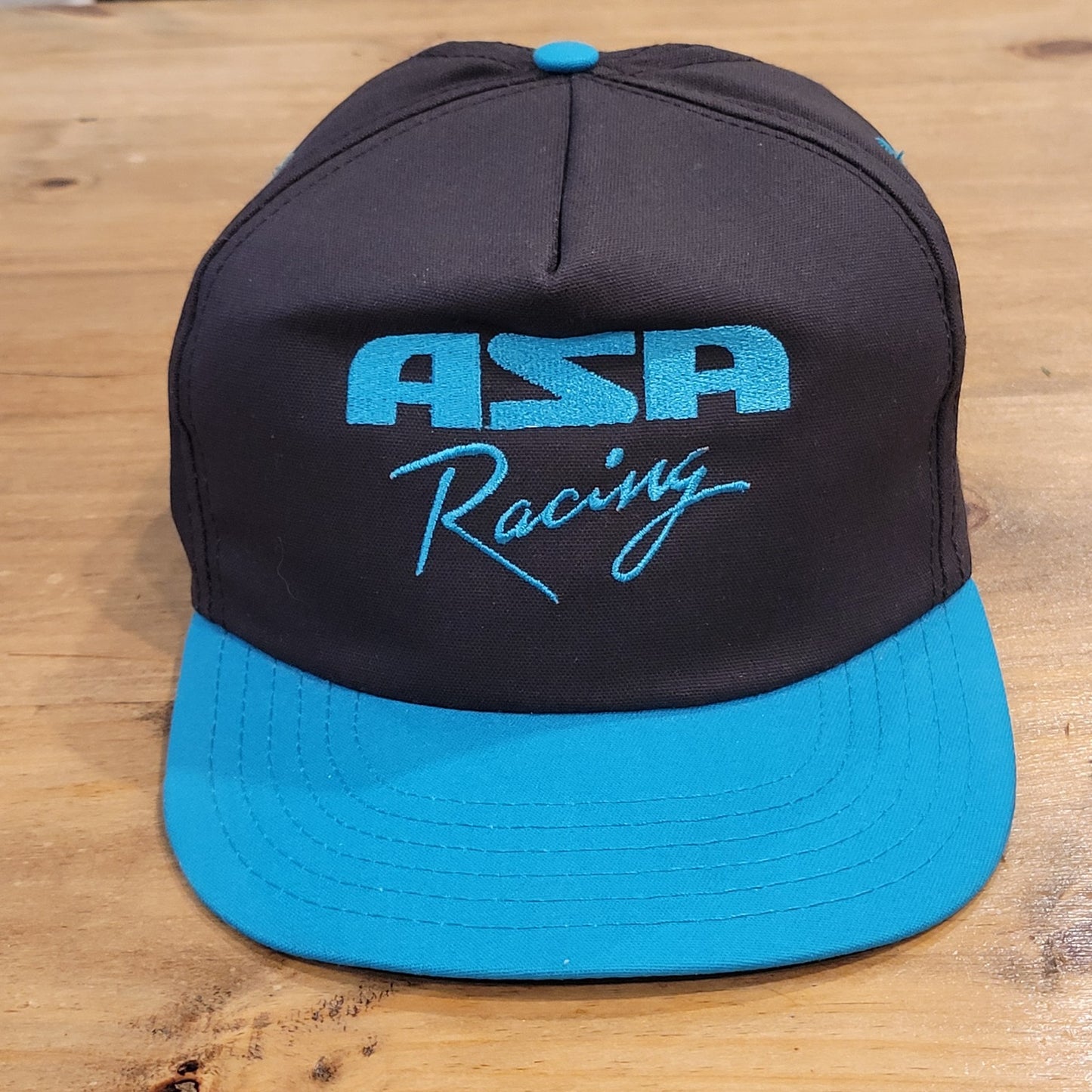 Vintage ASA Racing Hat Snapback Black Made USA Stock Car Race NASCAR