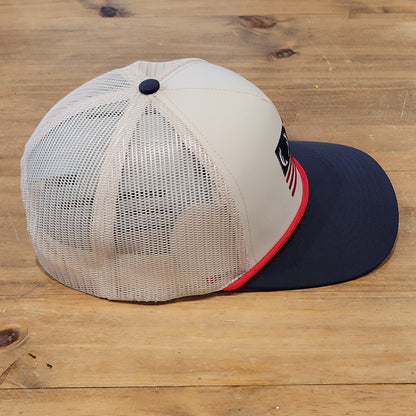 Southern String Hat Snapback Deer Antlers USA Flag Hunting Rope One Size Trucker