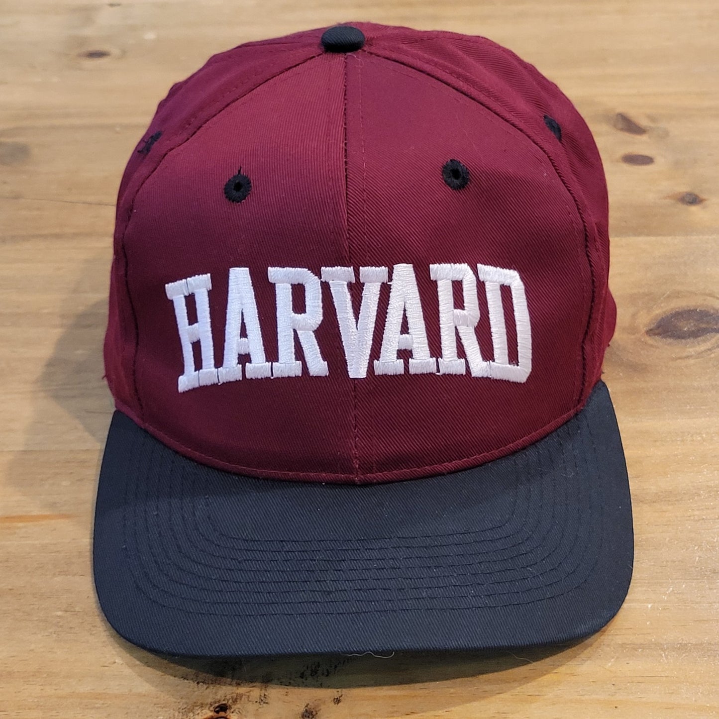 Vintage Harvard Crimson Hat Snapback Red Arch Spell Out Logo 90s University