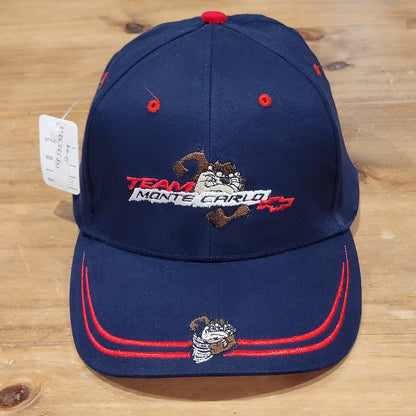Vintage Taz Chevy Monte Carlo Hat Strap Back Tasmanian Devil Blue 90s Car Racing