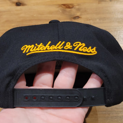 Golden State Warriors Hat Snapback Mitchell & Ness Black Wool Blend NBA