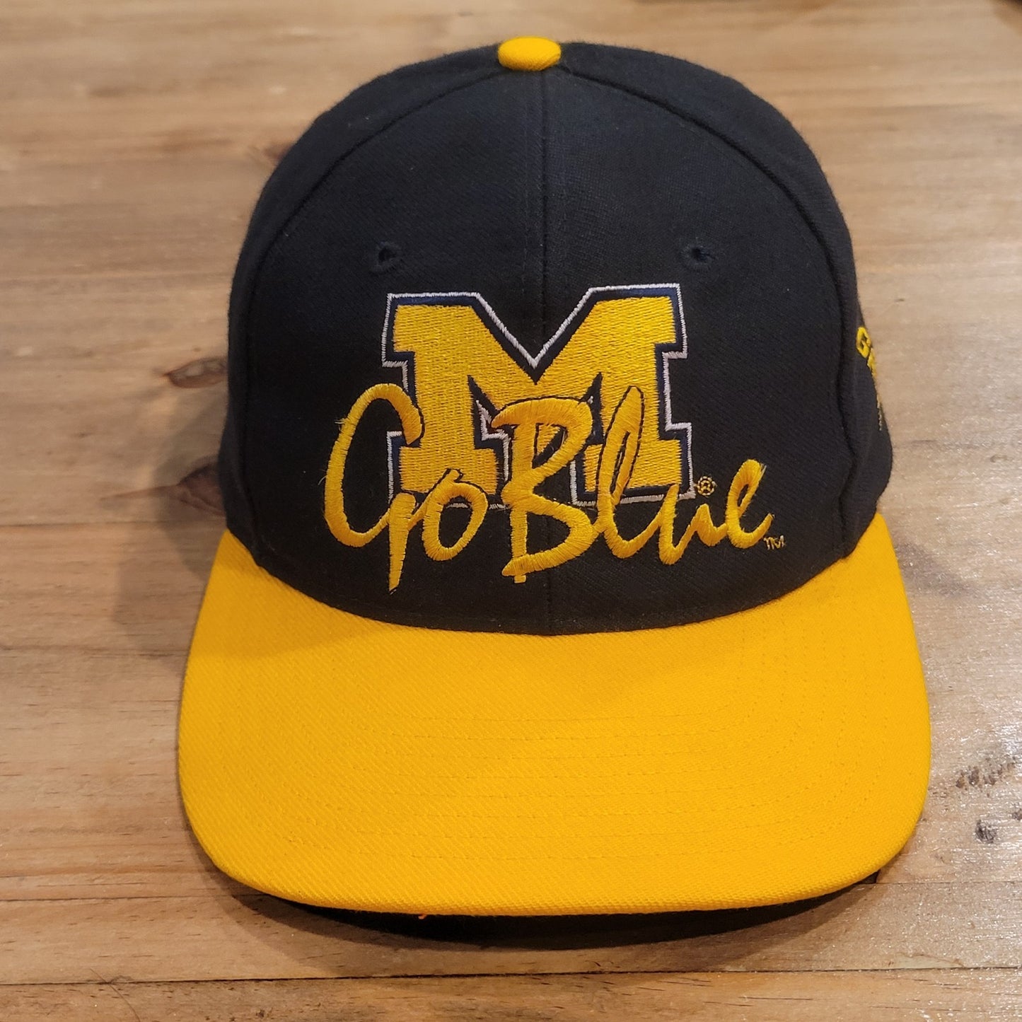 Vintage Michigan Wolverines Hat Snapback The Game Go Blue Wool Blend College 90s