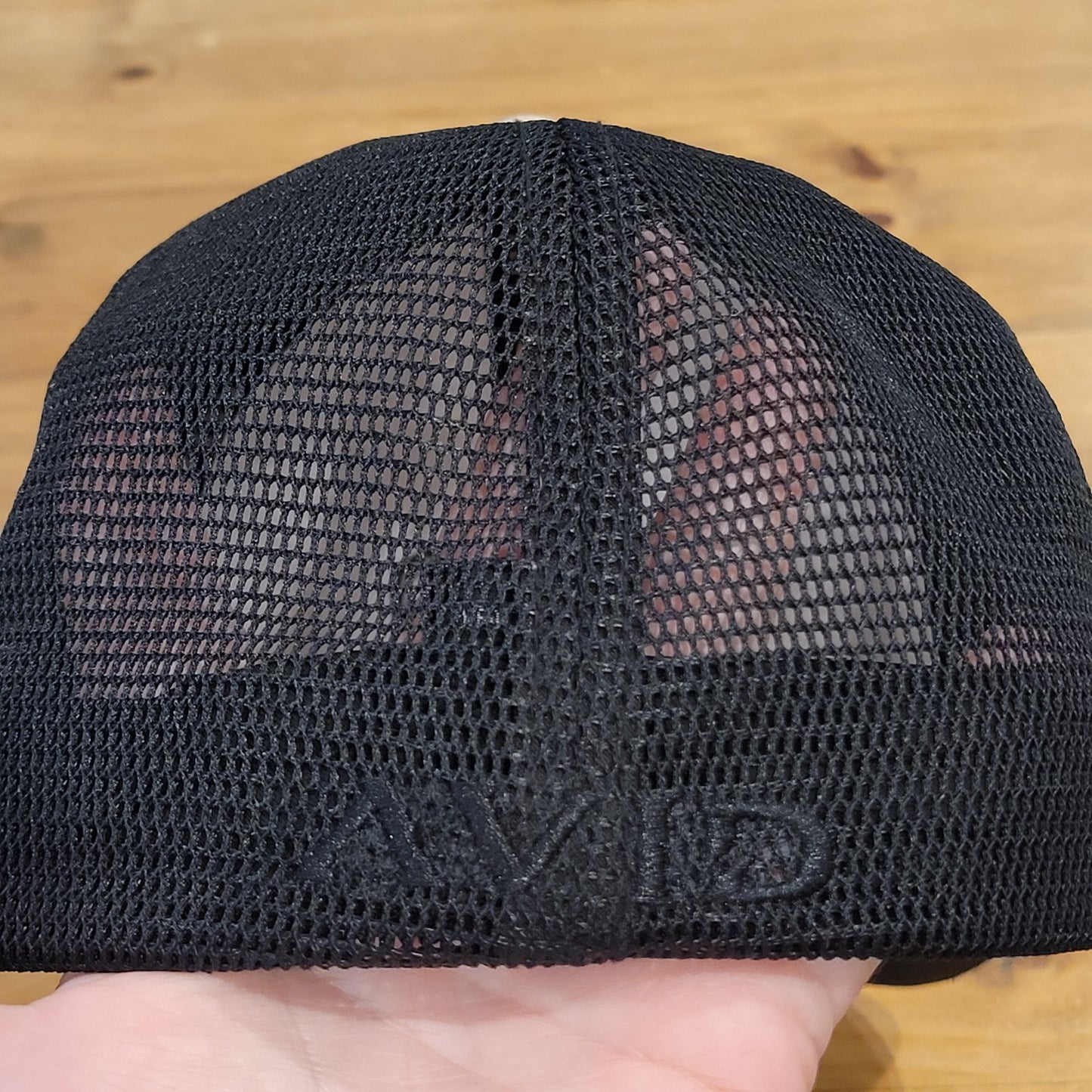 Avid Fishing Hat Cap Size L/XL Flex Stretch Fitted Hook Logo Gray Black Fish