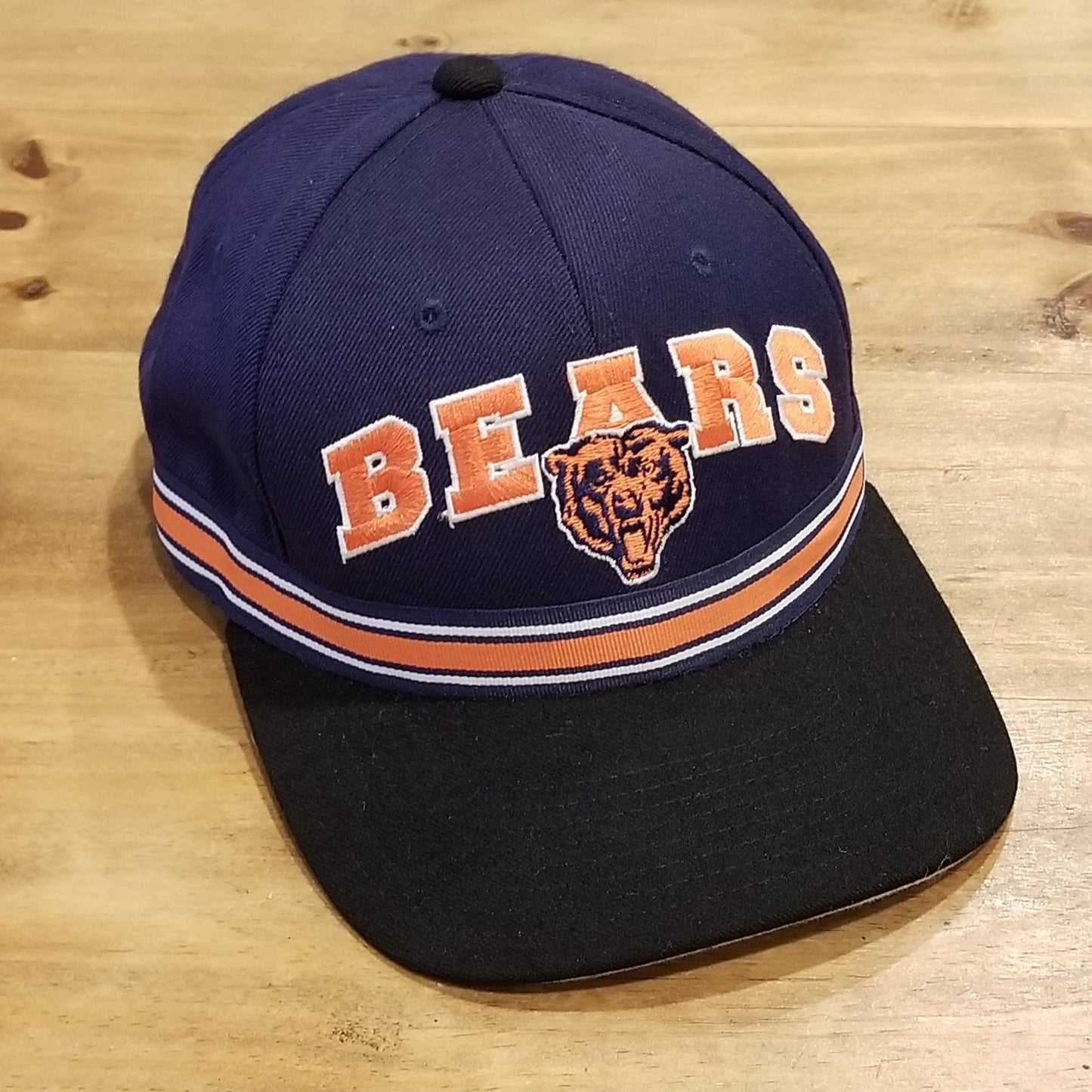 Vintage Chicago Bears Starter Hat Strap Back Wool Blend 90s NFL Pro-Line Stripe