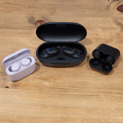 Lot of 3 Earbuds Bluetooth Wireless Onn Over Ear Hook Jalab Go pop Tozo T6