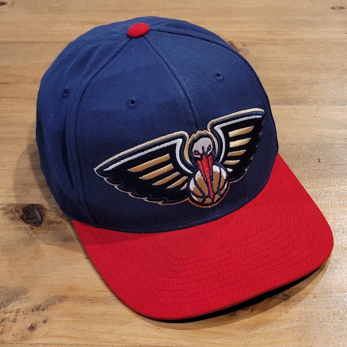 New Orleans Pelicans Hat Mitchell & Ness Big Logo NBA Wool Blend Embroidered