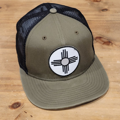 New Mexico Zia sun symbol Hat New Era snapback Green Patch One Size