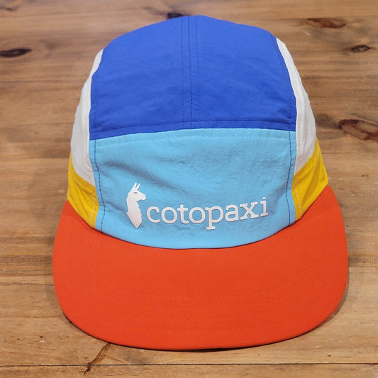 Cotopaxi 5 Panel Hat Strap Back Multicolor Spell Out Colorful One SIze