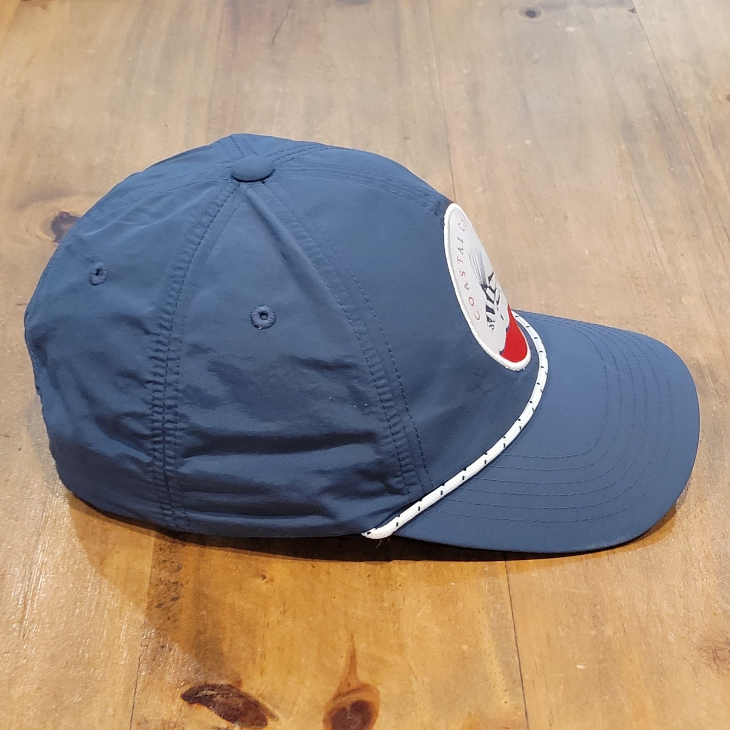 Coastal Cotton Hat Cap Snapback Rope Flying Fish Logo Patch Fishing One Size