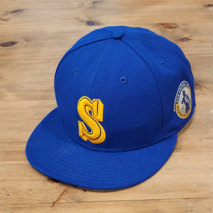 Seattle Mariners Hat New Era Size 7 5/8 Ken Griffey Jr Retirement Patch 59Fifty