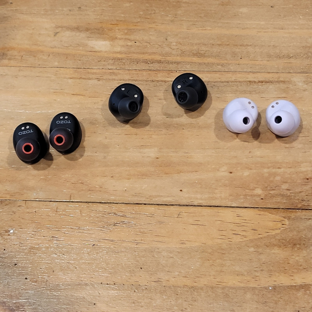 Lot of 3 Earbuds Bluetooth Wireless Jlab Go Pop Purple Tozo T10 Onn Black