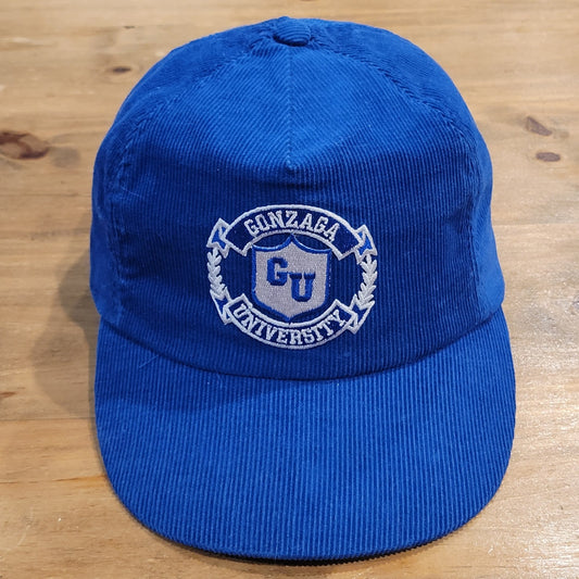 Vintage Gonzaga University GU Corduroy Hat Snapback 90s 80s College Made USA