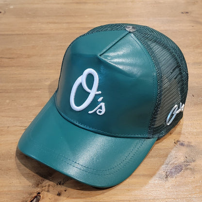 Baltimore Orioles Hat Cowboy Atelier Green Mesh Back Trucker  One Size