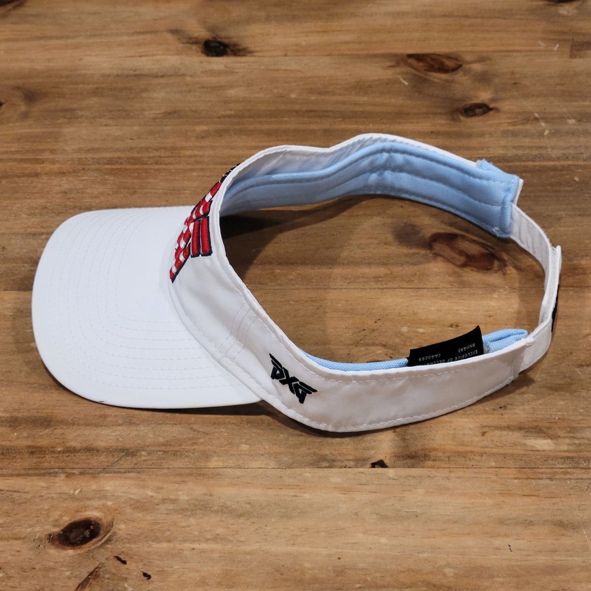 PXG Golf Visor Hat Cap New Era White USA Flag Logo One Size Golfer Adjustable