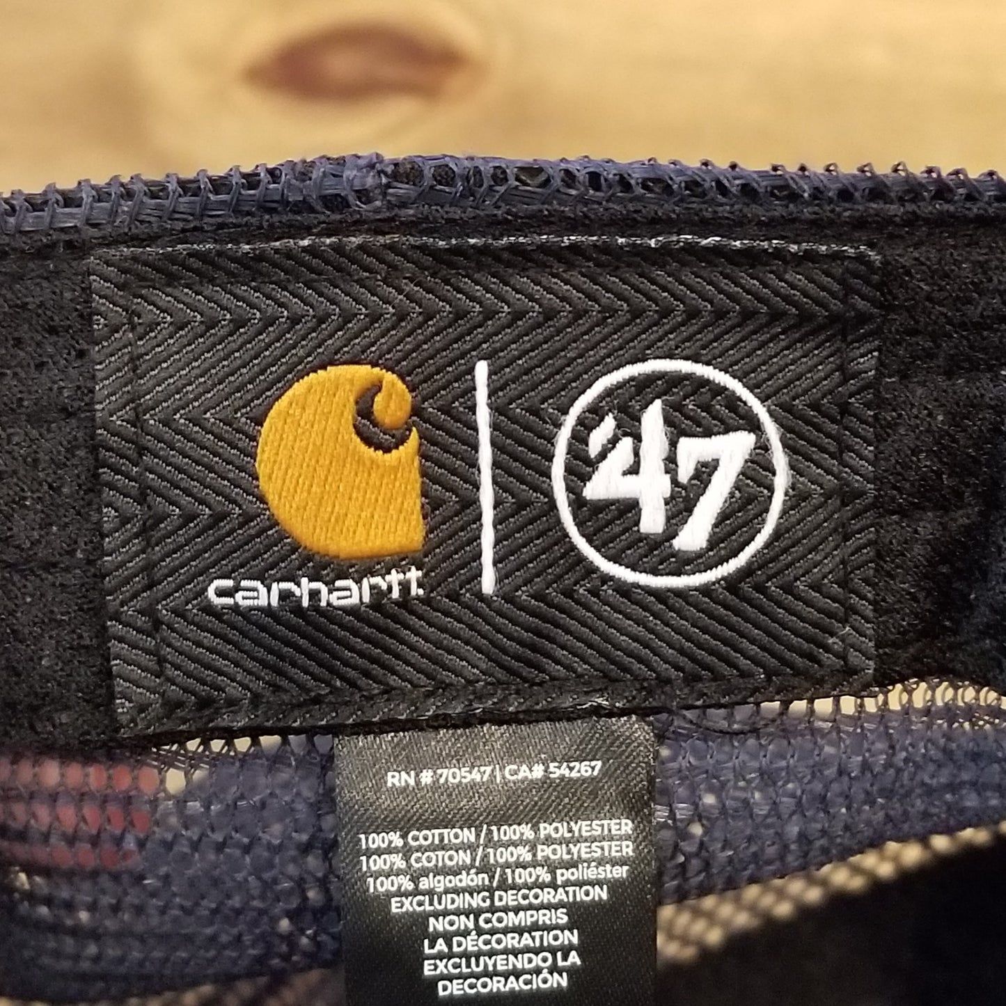 Seattle Kraken Carhartt 47 Brand Snapback Hat Cap Mesh Back Trucker Blue NHL