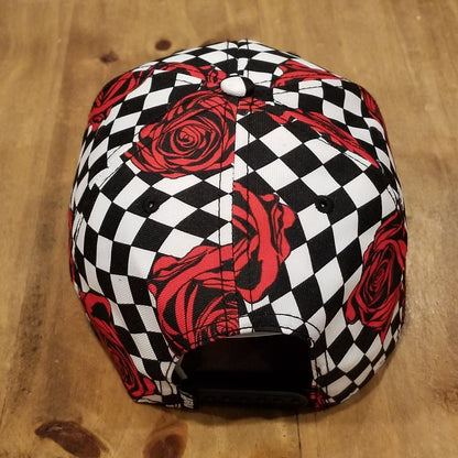 Disney Neff Hat Cap Snapback Checker Rose AOP Allover Skater Skateboarding