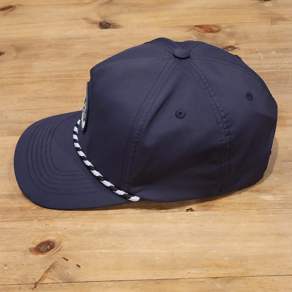 Puma Golf Hat Snapback Black Rope Rubber Circle Patch Golfer One Size