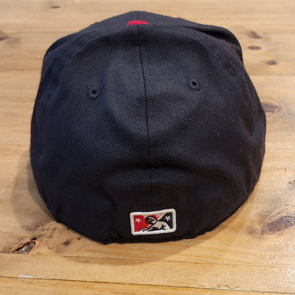 El Paso Chihuahuas Crossbones Hat New Era 7 3/8 Fitted Black MiLB Baseball Wool