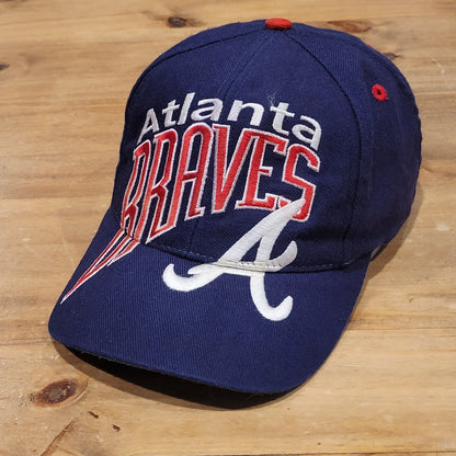 Vintage Atlanta Braves Hat Snapback The Game Big Logo Wool Blend MLB 90s