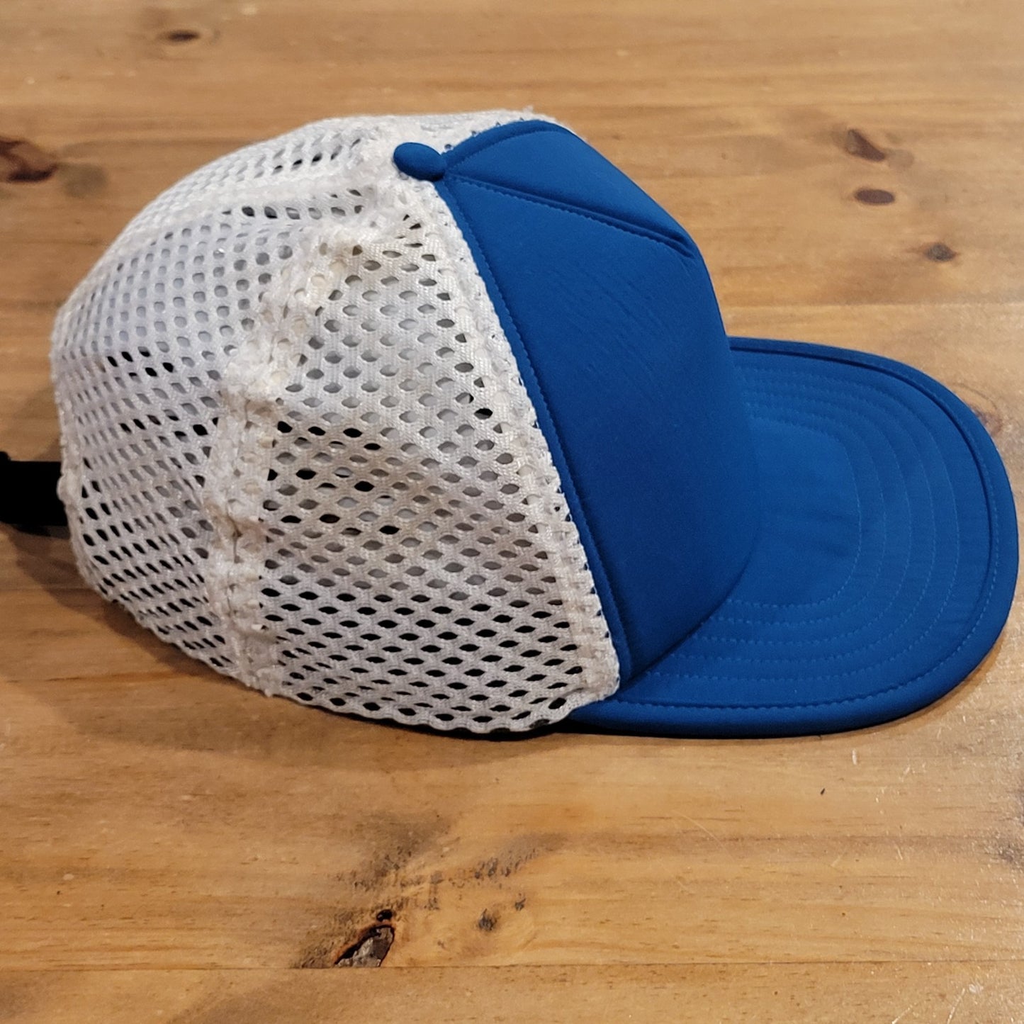 Patagonia Duckbill Trucker Hat Blue White Mesh Running Cycling Trail Cap OS