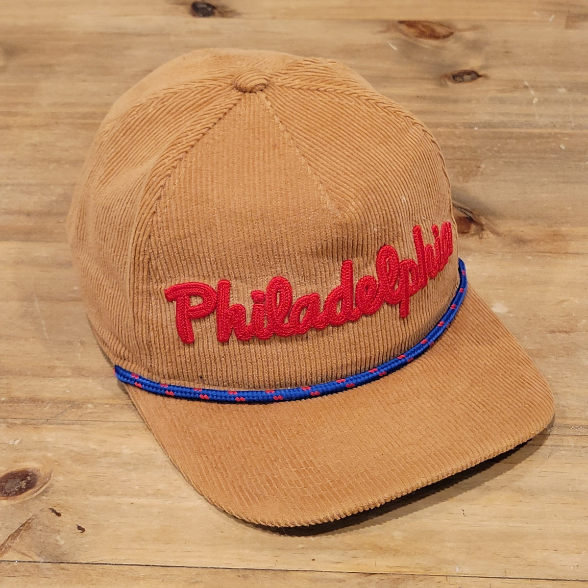 Philadelphia 76ers Corduroy Hat Snapback New Era Brown Rope NBA Retro Camo UV