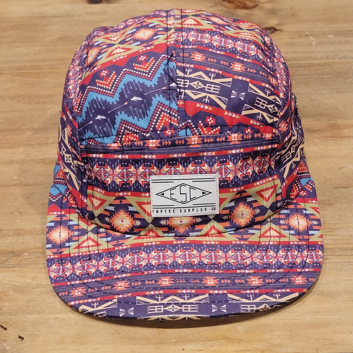Empyre Surplus Co 5 Panel Hat Aztec Southwestern Geometric Geometric Camp Cap
