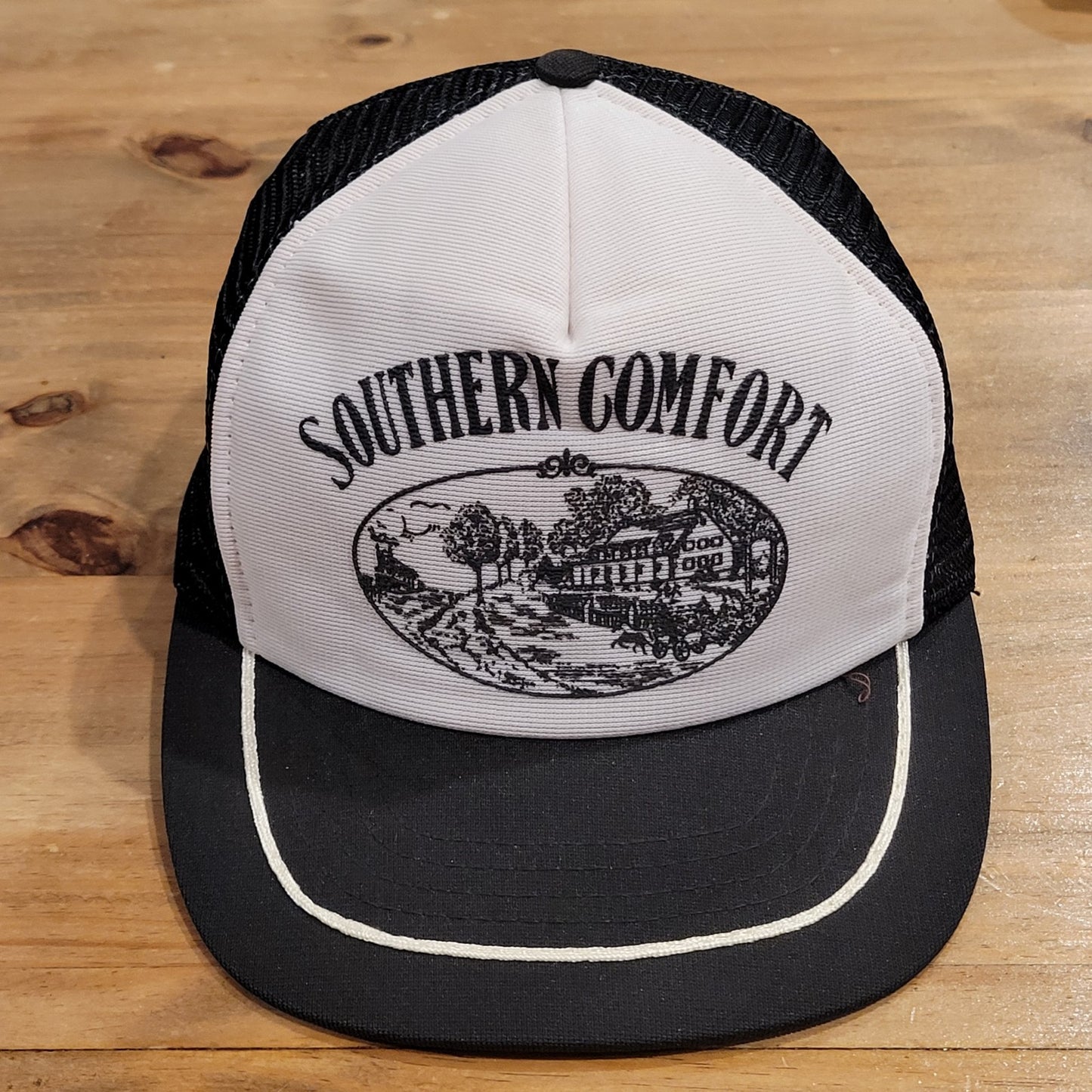 Vintage Southern Comfort Trucker Hat Cap snapback Whiskey Beer 80s 90s Black
