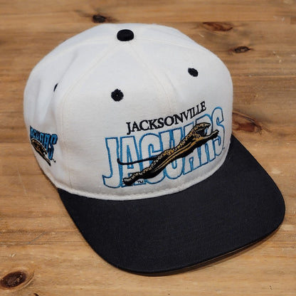 Vintage Jacksonville Jaguars Hat Snapback Apparel #1 Banned Logo 90s White