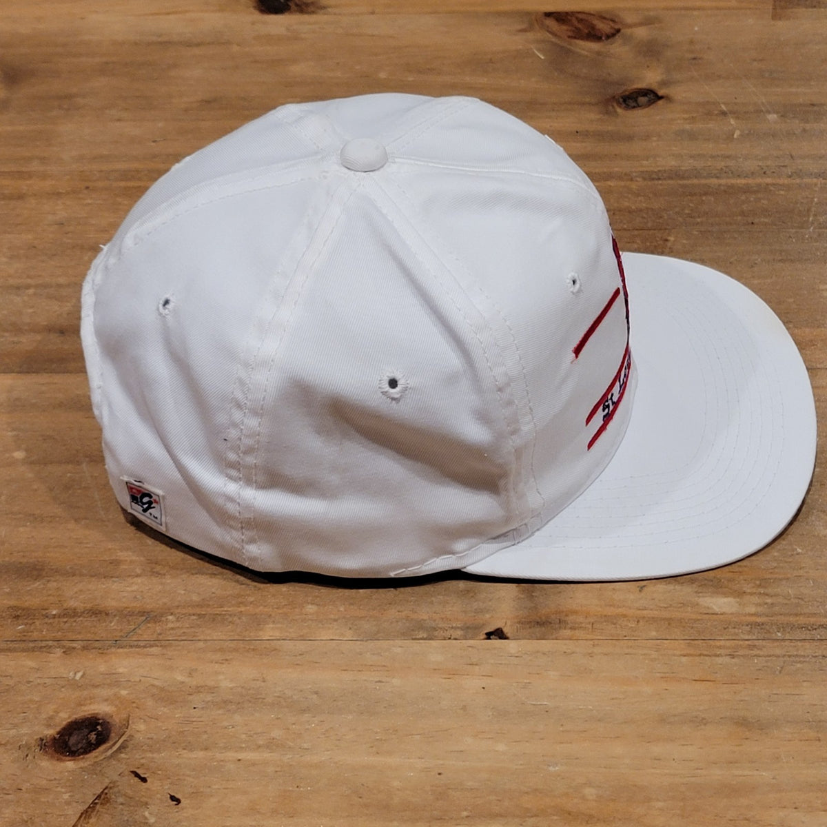 Vintage St. Louis Cardinals Hat Cap Snapback The Game Split 3 Bar White 90s MLB