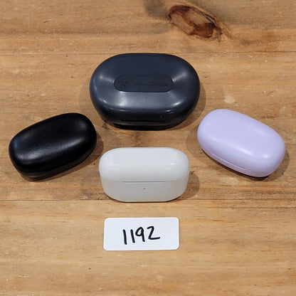 Lot of 4 Earbuds Wireless Bluetooth Jlab Sport Pop Onn TWS White Purple Black