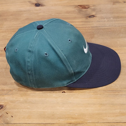 Vintage Nike Hat Cap Snapback Green Blue White Swoosh Youth Kids Boys 90s