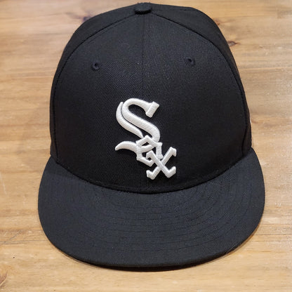 Chicago White Sox New Era Hat Size 7 1/8 Fitted On Field 59Fifty Black MLB