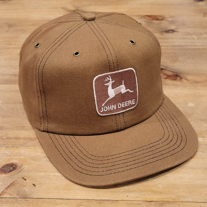 Vintage John Deere Hat Snapback Brown K-Products Made USA Tractor Farm Mower