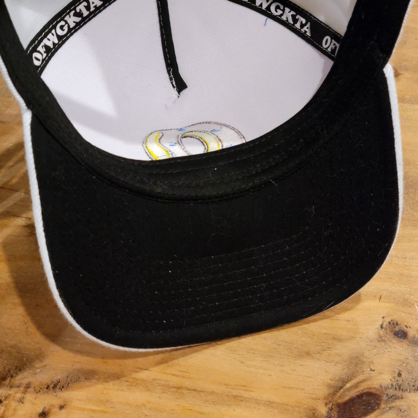 Odd Future OFWGKTA Donut Snapback Hat White Tyler The Creator Golf Wang Cap