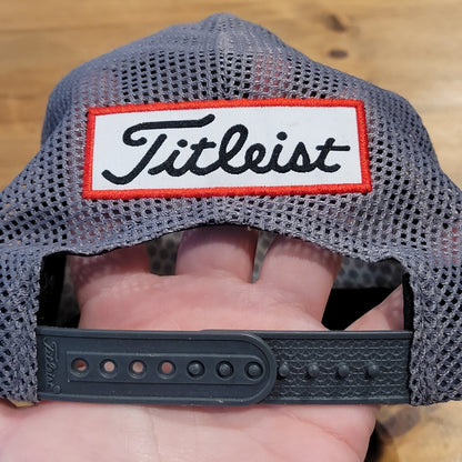 Titleist Hat Cap Snapback Gray Mesh Back Golf NW Flag Logo One Size Pro V1