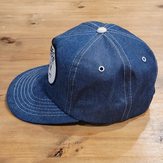 Vintage Smith Bros. Farms Denim Hat 80s Trucker Cow Farm Patch Cowboy Ranch