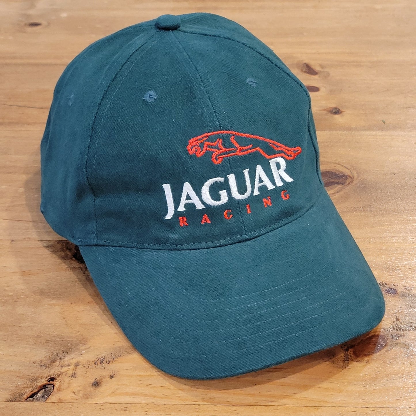 Vintage Jaguar Racing Hat Strap Back Green 90s Y2K Car Race F1 Grand Prix