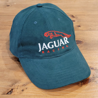 Vintage Jaguar Racing Hat Strap Back Green 90s Y2K Car Race F1 Grand Prix