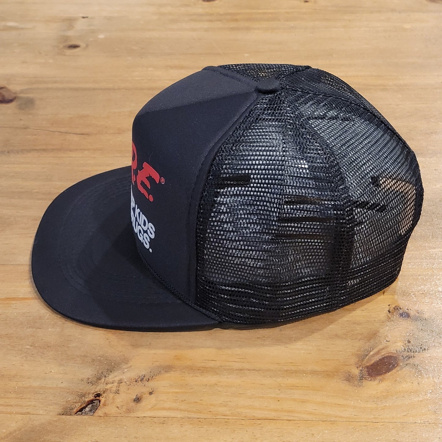 Vintage DARE Trucker Hat Cap Snapback Black 90s Keep Kids Off Drugs One Size