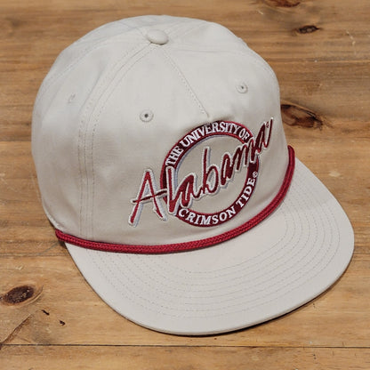 Alabama Crimson Tide Hat Cap Snapback Vintage Style Circle Logo Script One Size