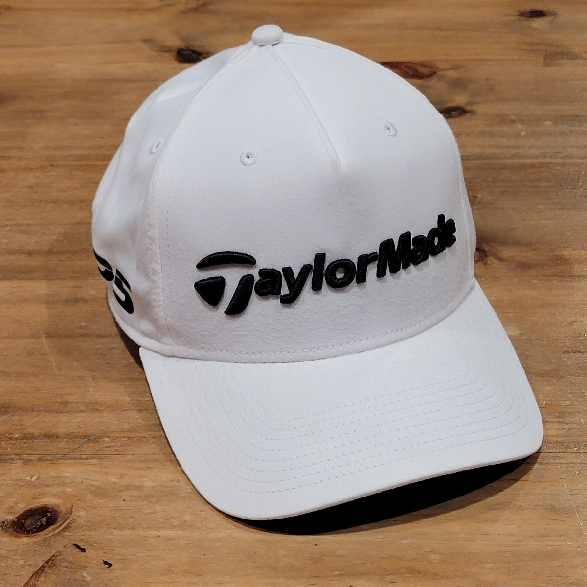 Taylormade Golf Hat Cap SNapback White Black Spell Out Logo Reg 58 CM TP5 Qi 35