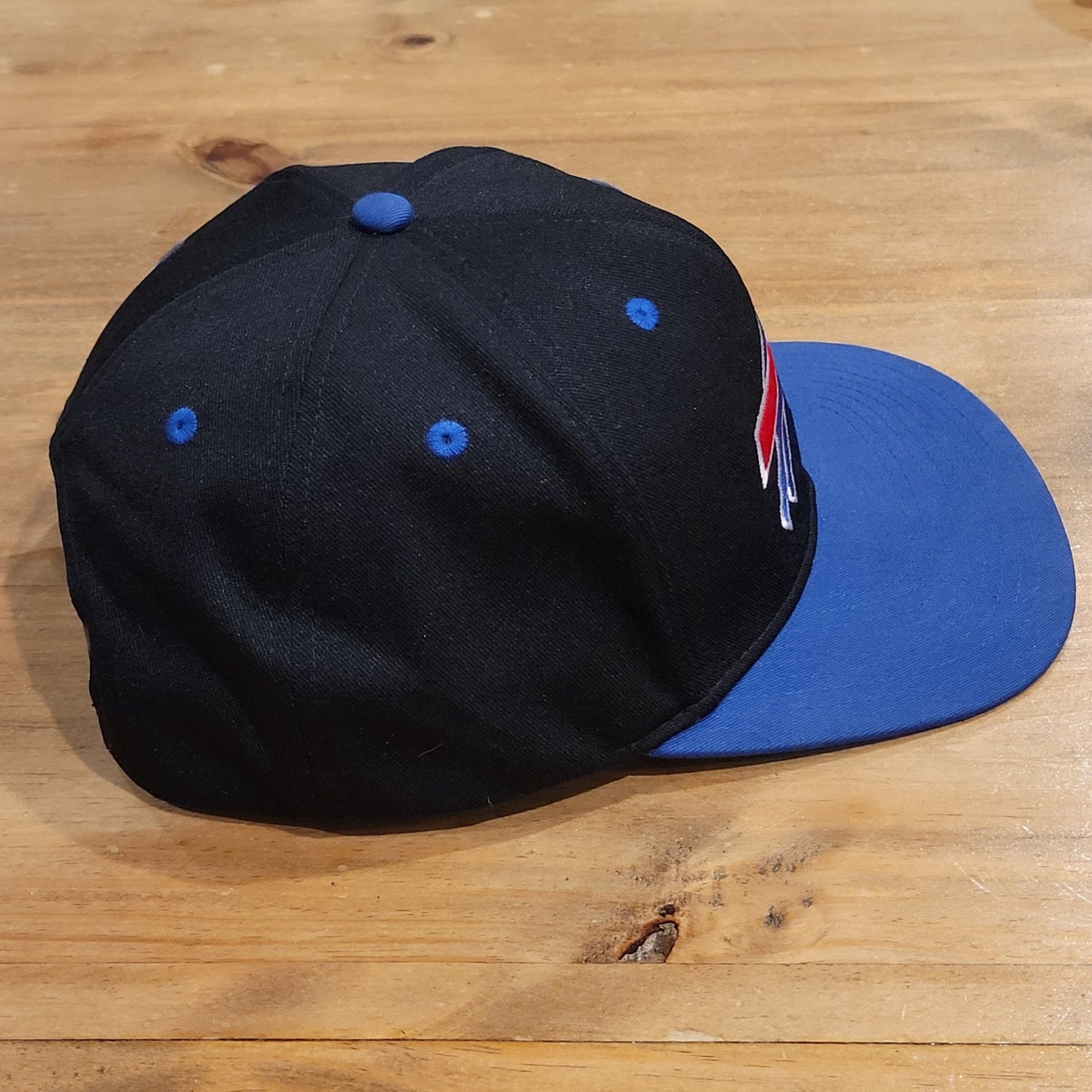 Buffalo Bills Hat Snapback Black Blue Plain Logo Team NFL Reebok One Size