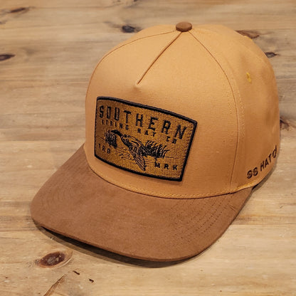 Southern String Hat Snapback Brown Suede Bill Patch Duck Hunting One Size New