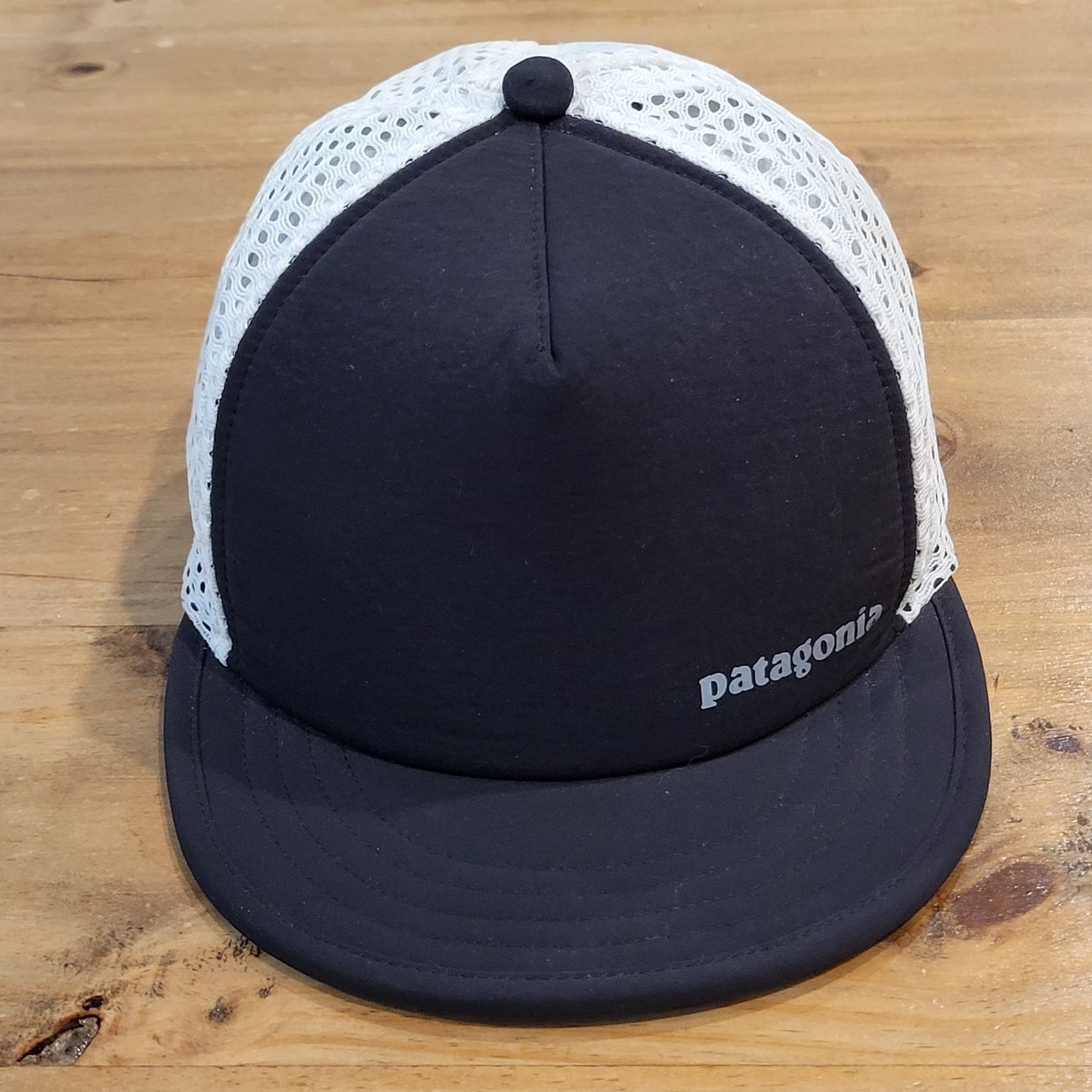 Patagonia Duck Bill Mesh Back Hat Strap Back Black Outdoor Water Fish Hiking